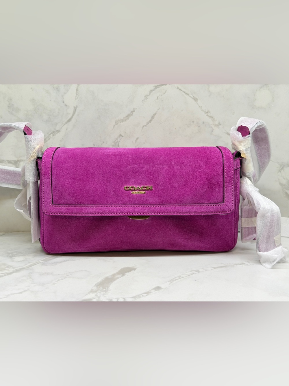 Coach Small Etta Suede Bag